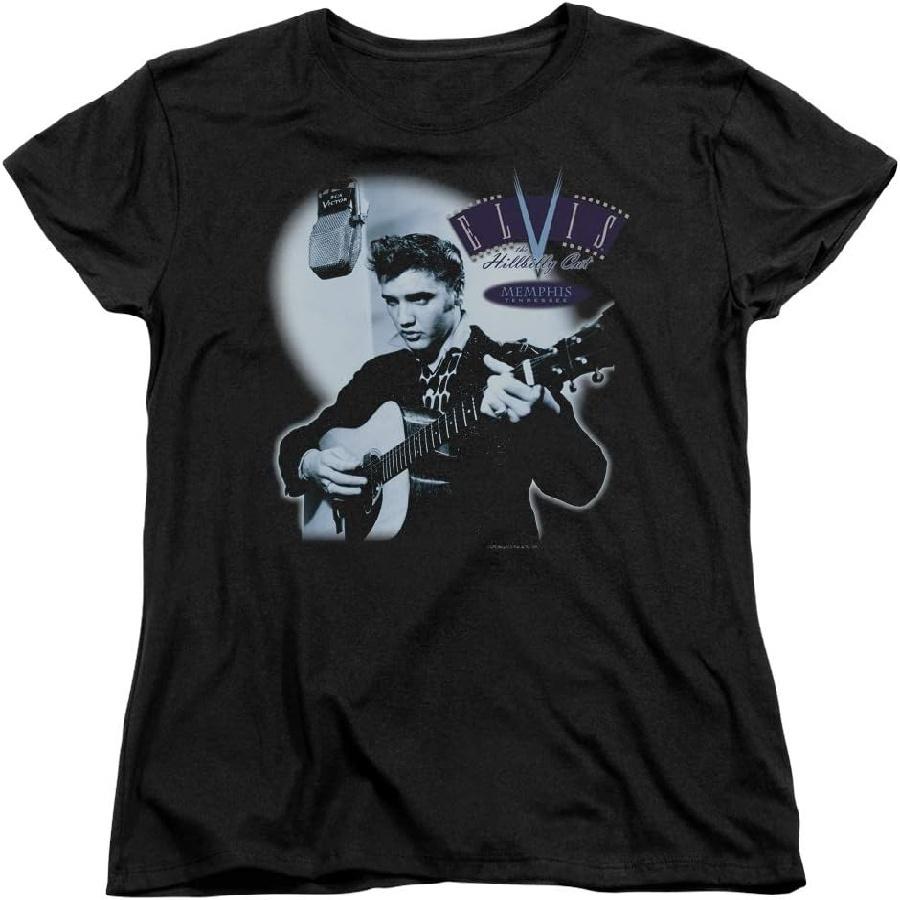 Элвис Пресли - Женская футболка Hillbilly Cat S чёрный