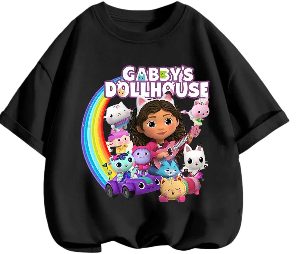Lightweight Short Sleeve T Shirt Gabbys Dollhouse Cute Kawaii Print Casual Daily Street Clothes Kids Boys Girls 3 14 Years