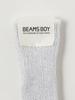 Beams Boy Glitter Ribbed Crew Socks, New Kids' White x Silver, One Size, 13430207629