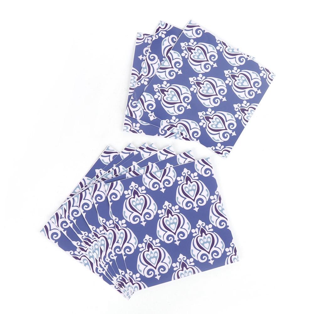 10Pcs Set 15x15cm Retro Style Tile Sticker Kitchen Floor Bathroom Anti Skid Waterproof Sticker