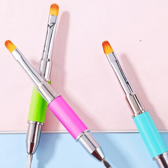 Yousheng Nail Art Drawing Brush Soft Bristle & Glue Pick-up Stick Double-Head Manicure Painting Pen Multifunctional Acrylic Liquid Powder Liner Pen