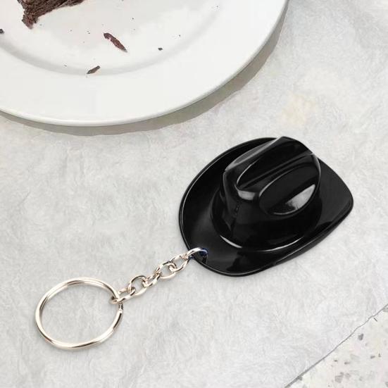 Yousheng 1/2Pcs Key Chain Rustic Western Cowboy Hat 2 in 1 Bottle Opener Keychain Portable Keyring Bar Party Favors