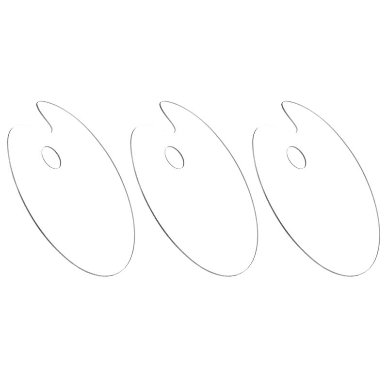 Easy Clean Non-Stick Artist Acrylic Paint Pallet 3/6 Pcs Clear Paint Tray Palette For Oil Watercolor Crafts