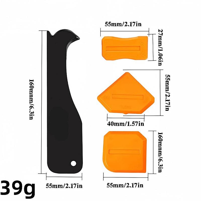 1Set Multifunction Coner Caulking Tool Silicone Scraper Glue Remover Knife Angle Beauty Crevice Spatula Tool Grout Scraper