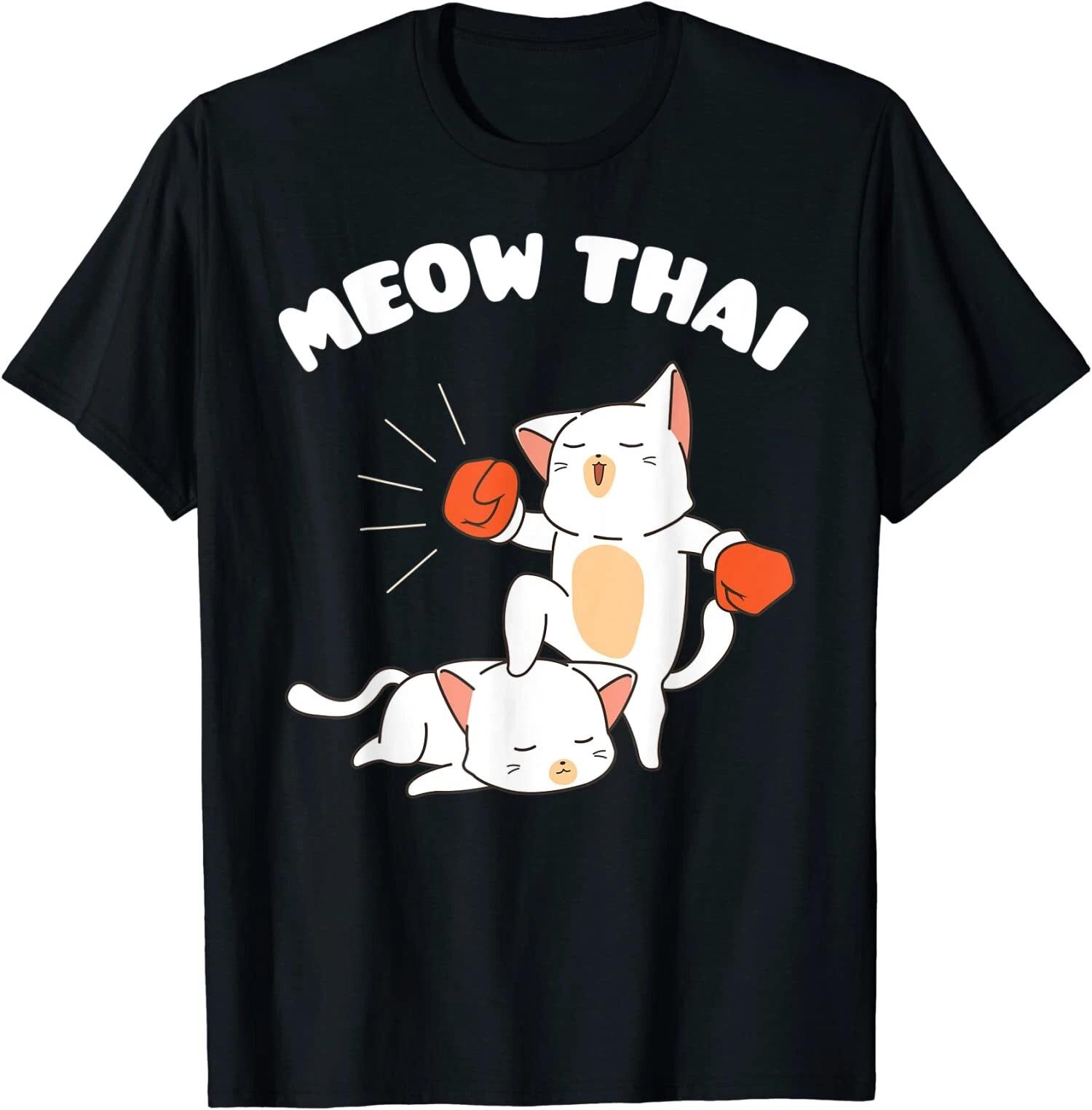 Funny Muay Thai Cats Thai Boxing Fighter Design Great T-Shirt S-3XL M
