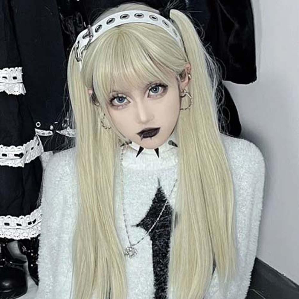 Y2K Punk Rivet Headband Hollow Out Leather Buckle Hairband Metal Steampunk Hair Hoop Cosplay