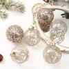 8cm/6PCS Premium Transparent Painted Christmas Balls Set - Handcrafted Ornaments For Elegant Holiday Decor
