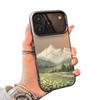 Silver Shell Colorful Landscape Oil Painting Apple Phone Case for Models 14/13/12/17/16/15 Pro/Pro Max