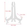 10pcs Folding White Plastic Plate Holders Dish Picture Frame Decorative Display Stand Rack