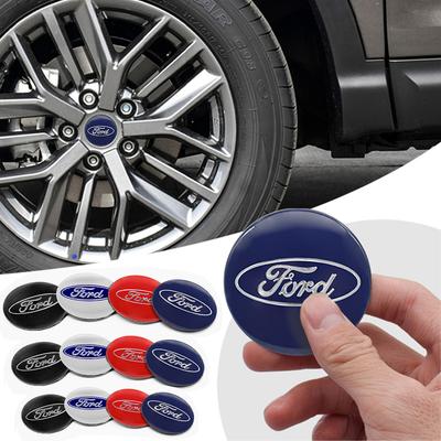 For MK4pcs 56/60/65mm Car Wheel Hub Cap Badge Decal Wheel Sticker Emblem For Ford Focus Fiesta Ranger Mondeo Edge Fusion Kuga Mustang