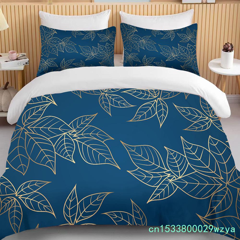 Botanische Bloem Tweepersoons Dekbedovertrek Bed Europese Beddengoedsets Hometextiel Luxe Kussenslopen Slaapkamer Beddengoedsets