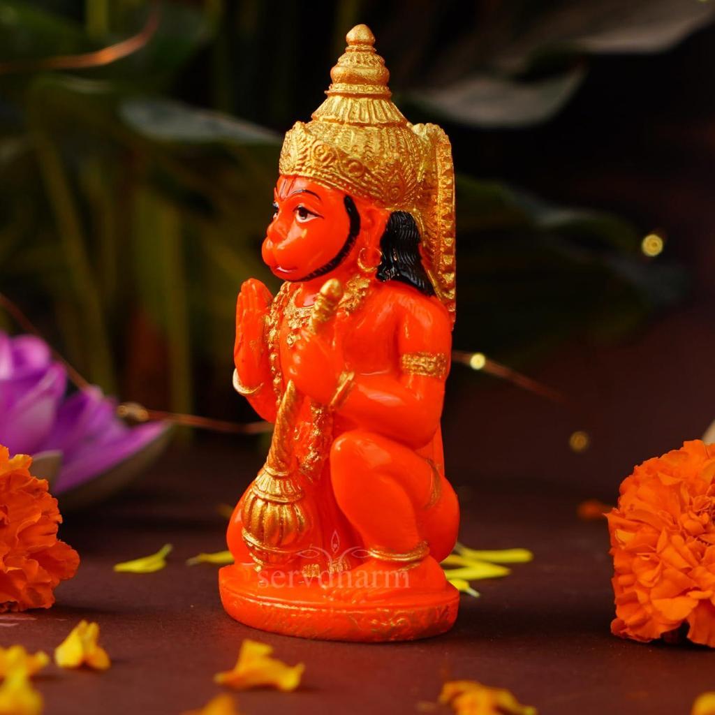 Hanuman Ji Murti Statue Bajrangbali Balaji Murti for Home Office Pooja Room Decoration Blessing Sankat Mochan Bhagwan Idol