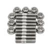M8*40 Exhaust Manifold Stud For Honda Civic Acura Integra V3 B D Series Stainless Steel Stud Serrated Bolts Nut Screw