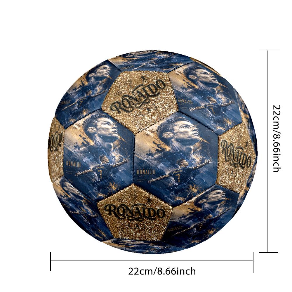 Ronaldo's: Legendary No. Soccer Ball Size 5 Football Machine-Stitched Indoor/Outdoor Universal Football for Football Accessories