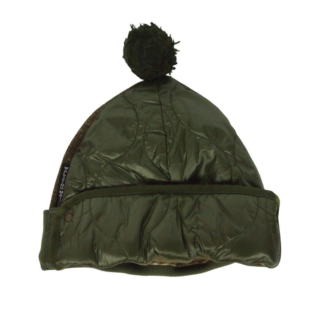 Used Capital Kapital Knit Hat Quilted Switch Bonbon Men s FREE Khaki K1910XH545