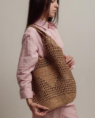 Straw Bag Sumwin 11240 Dark Beige