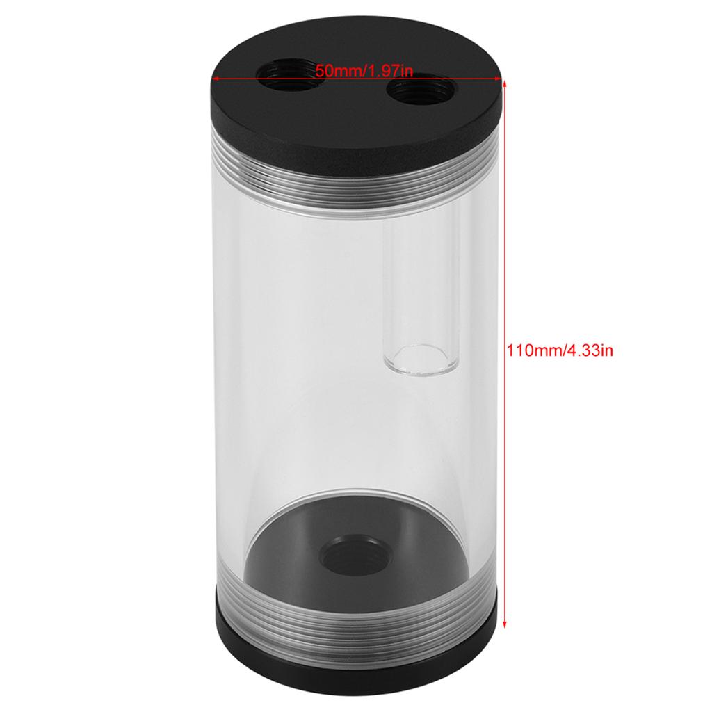 PC Computer Liquid Water Cooling Ra/diator Acrylic Cylinder Water Reservoir  Kit