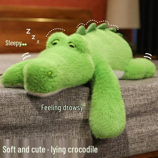 Cute Crocodile Plush Sleep Pillow for Girls - Adorable Sleeping Companion and Gift