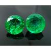 Round Pair 15 Ct Natural Green Emerald Gemstone CERTIFIED For Anniversary Gift E-28