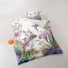 2/3pcs Hummingbird Bedding Set Animal Duvet Set Kingfisher Quilt Cover Bedroom Decor Guest Room 2D Pink Floral Flat Print