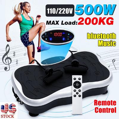 Esercizio Fitness Slim Macchina Vibrante 200KG/441LBS Piattaforma Piastra Allenatore Modellatore Corpo Telecomando con Resistenza 500W