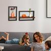Wall Mounted Shelves 2 Pieces Set Floating Shelves Lightweight Mounting Brackets For Greenery Trophies Vases Decorations Photos