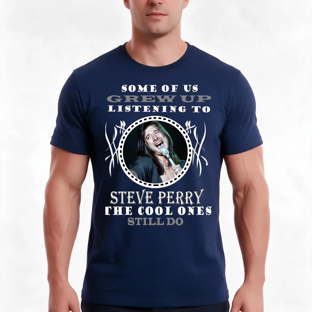 Steve Perry Journey Tshirt Summer Casual Cotton Tee Oversized Streetwear Tops Vintage Graphic Print Loose Fit Short Sleeve