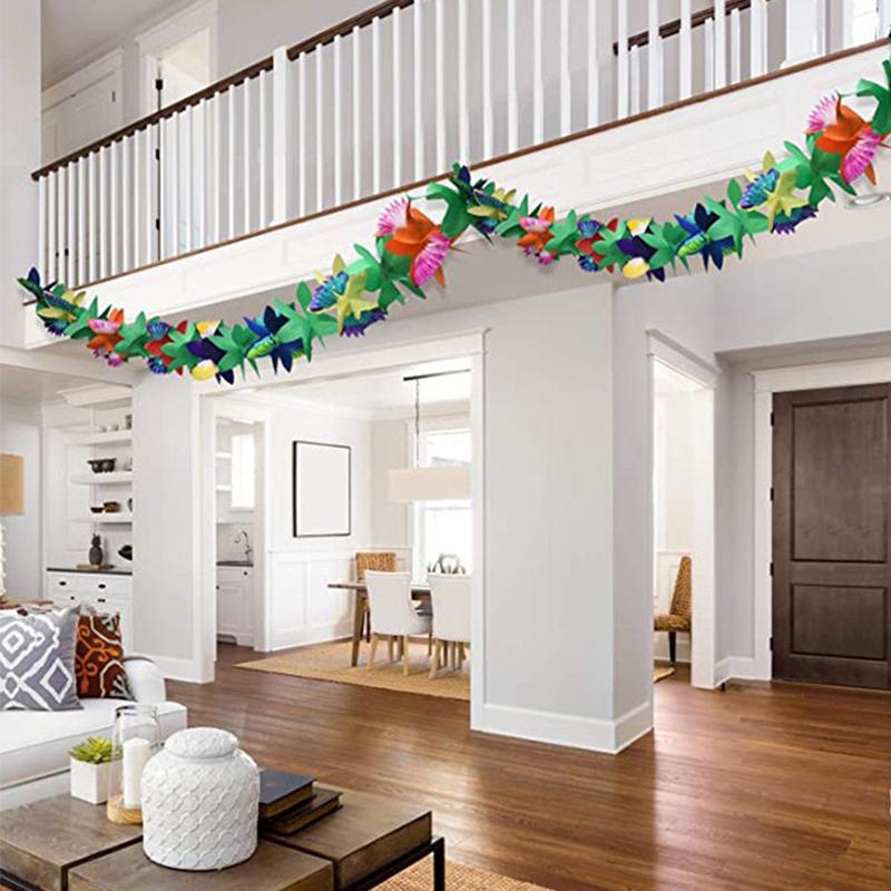 3M Colorful Wreaths and Ribbons Decorate Hawaii Summer Tropical Party Home Decorate Tropical Island Beach Holiday Supplies