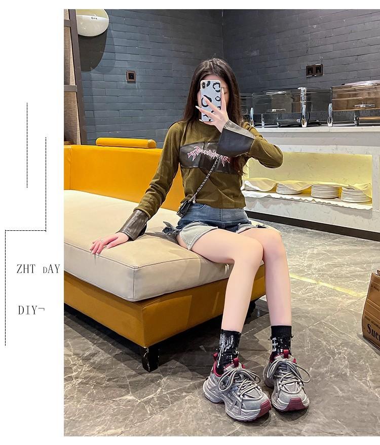 

Резиновые женские деловые туфли Four Seasons на шнуровке, низкие (Высота верха меньше) Толстый снизу 40 красный