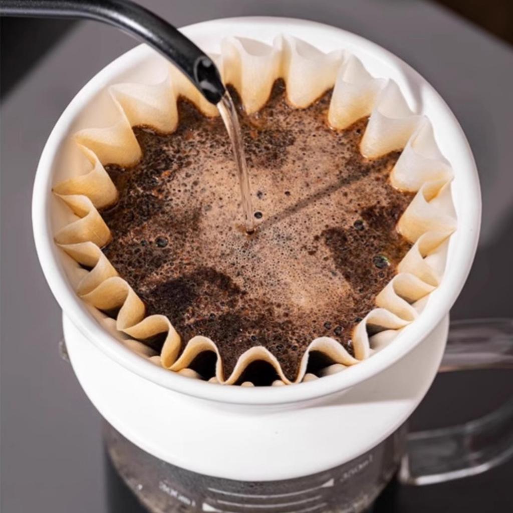 500pcs Coffee Filter Paper, Suitable For Coffee Machine Replacement Round Coffee Filter Paper, Disposable Paper Filter Paper