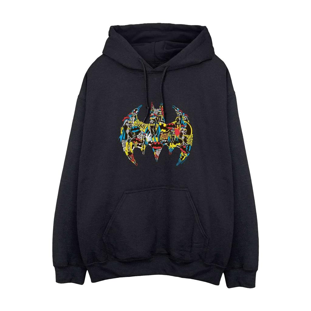 Batman Mens Batgirl Collage Logo Hoodie