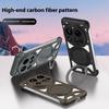 For Xiaomi 15 Ultra Case with Kickstand Heat Dissipation Hard PC Phone Back Cover Carbon Fiber Texture