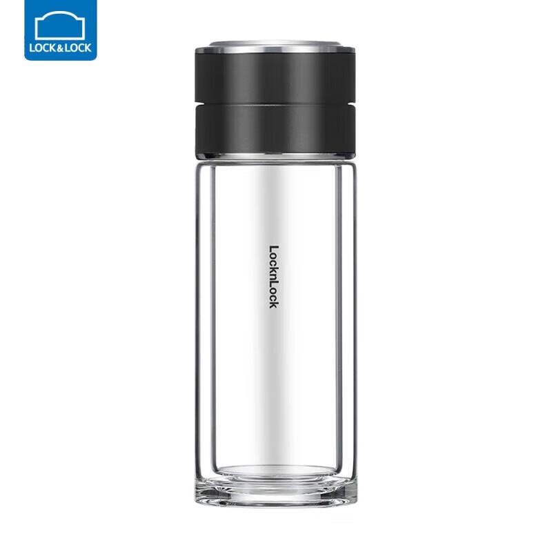 Lock&Lock Tea-Water Separation Double-Layer Glass Mug