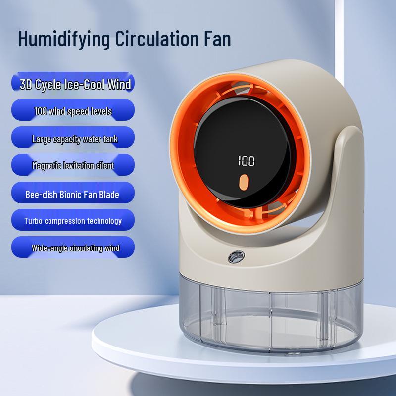 Portable USB Rechargeable Desktop Fan with Humidifier Spray USB Charging