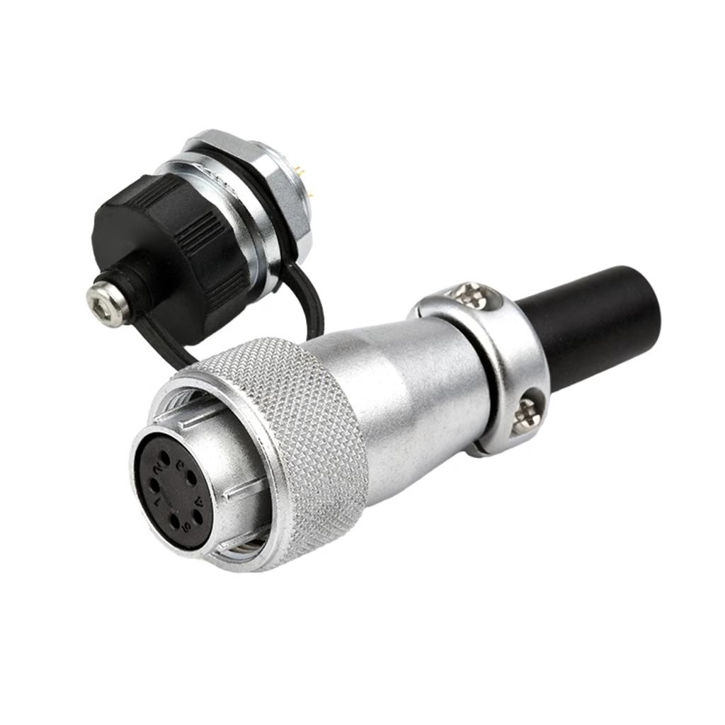 موصلات طيران WS16 TQ+ZM 2 3 4 5 7 9 10 سن مقاوم للماء ذكر أنثى مقبس مربع سن معدني إشارة LED