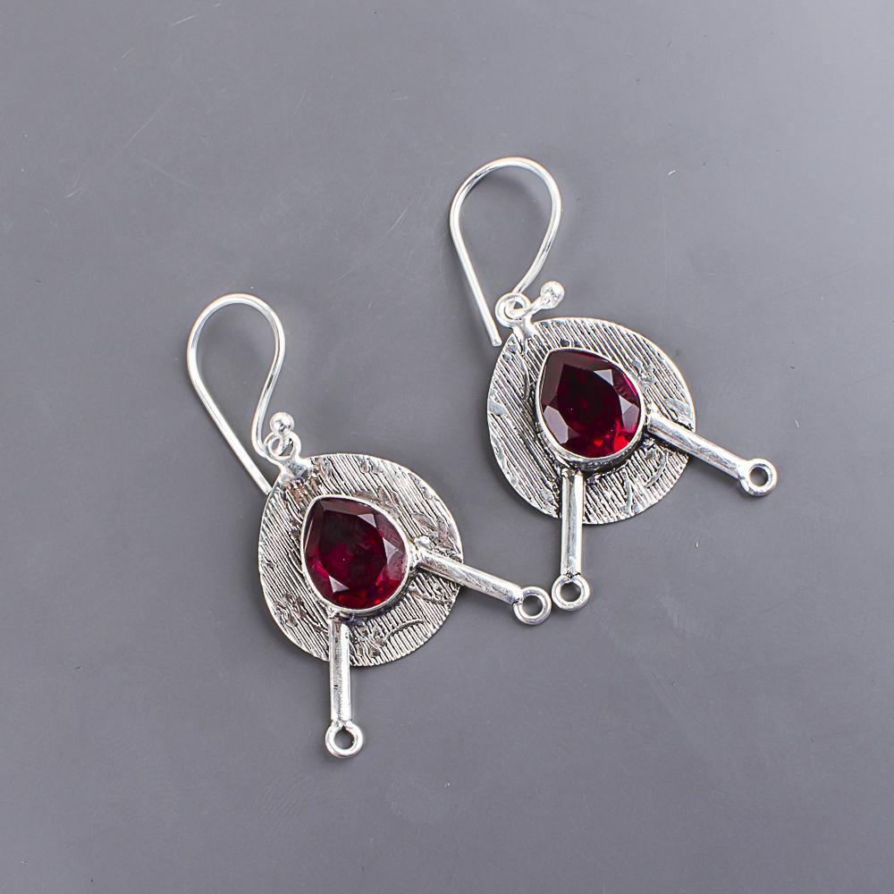 Pink Rubellite Gemstone Jewelry, 925 Sterling Silver Earrings, Handmade Gorgeous Jewelry, Designer Earrings Gift For Women