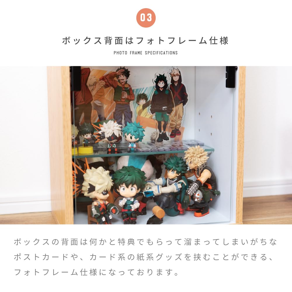 Palette Life Fully Assembled Figure Collection Collection Wood Grain for Fandom Otaku Goods Brown Case, 2-Tier Case, Rack, Shelf, Wooden, Finish,