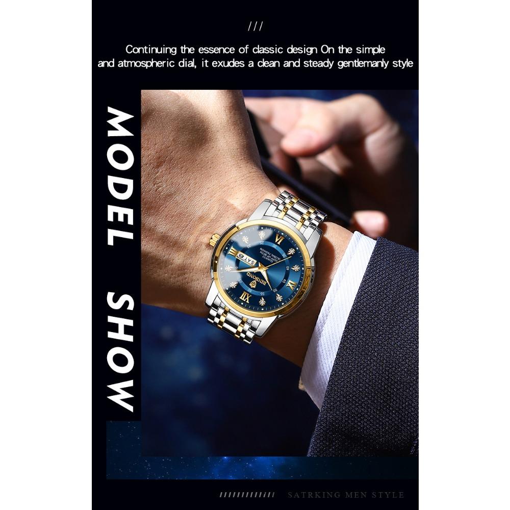 BINBOND Top Brand Luxury Fashion Watch Men 3ATM Waterproof Date Clock Sport Watches Mens Quartz Wristwatch