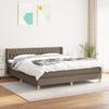 3130533 vidaXL Divan Bed with Mattress Taupe 180x200 Cm Fabric