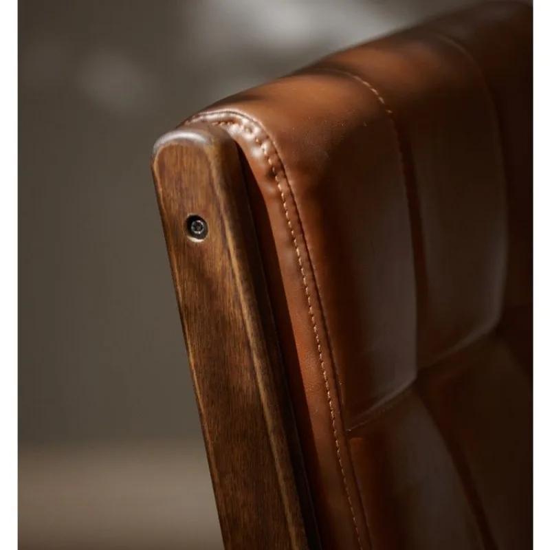 Solid wood modern Nordic style minimalist dining chair, home backrest leisure chair