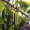 Hawaiian Jewelry Hoop Stick Will Not Can Be Left Surgical Stainless Stainless Hypoallergenic to For Both Silver [Cisst Liber] Earrings, Earrings,