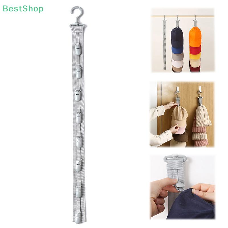 Hat Storage Rack,Hanging Rope Cap Storage Clips,Baseball Hat Organizer Display,Wardrobe Hat Rack