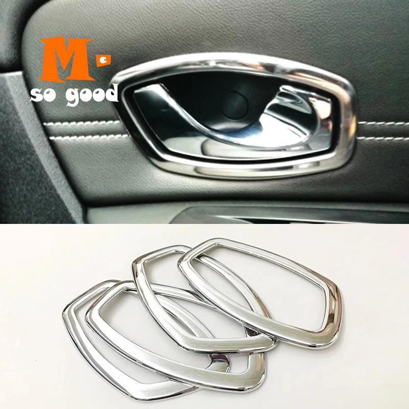 ABS Carbon/Chrome/Matte For Renault Laguna Car inner door armrest Window handle door bowl trim cover 2008 2009 2010 2011