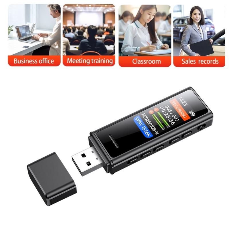 USB Pocket Voice Activated Recorder MP3 Music Player Professional Noise Cancellation Digital Sound Record Device