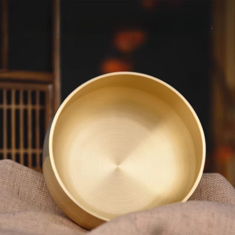 Pure Copper Singing Bowl - Hand-Hammered Meditation Instrument with Deep Resonance for Sound Healing, Yoga, Therapy