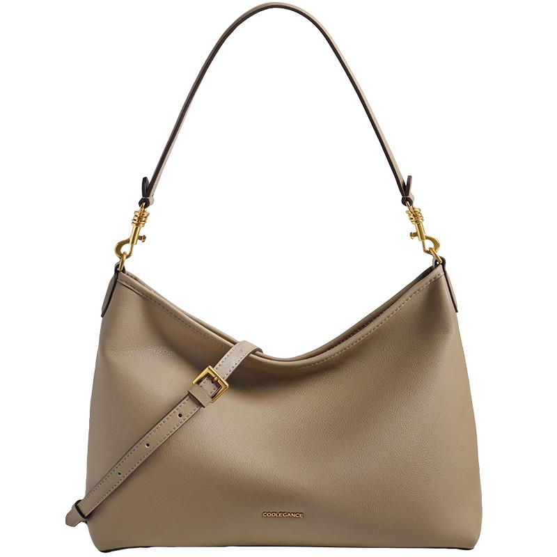 

Belle Slouchy Diamond Pattern Leather Hobo Tote Bag F