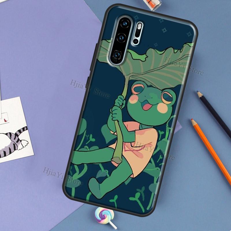 

mushroom frog Cartoon Phone Case For Huawei P20 Lite P30 P40 Pro Mate 10 20 Lite P Smart 2019 2021 Back Cover Huawei P10