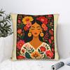 Pillow Case Hispanic Heritage Month Flowers Stamp Latin Soft  Pillow Cover For Office Car Home Decor Funny Pillowcases
