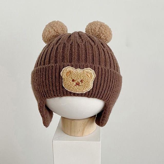 Kinder Cartoon Strick Wollmütze - Niedlicher Winterstil mit warmem Ohrenschutz für Jungen und Mädchen