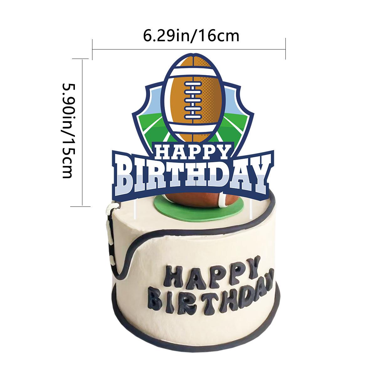 

American Football Party Birthday Decoration Super Bowl Football Flag Latte Honeycomb Ornament Set Rugby power strip